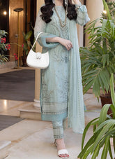 Pistachio –Embroidered Chiffon Unstitched 3Pc Suit