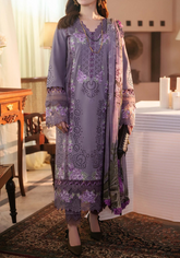 Grace S1266-Embroidered 3pc CHIKANKARI Lawn Dress With Printed Munar Dupatta.