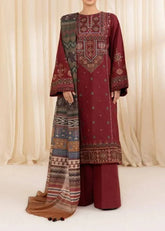 Grace Z-(S1046)- Stitched Embroidered 3PC Lawn Dress with Printed Munar Dupatta.