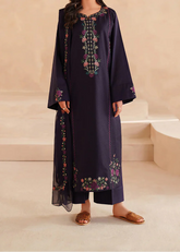 Grace S1443-Embroidered 3pc Lawn Dress With Embroidered Chiffon Dupatta.