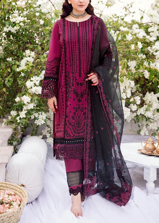 lawn dress with organza dupatta Qalamkar Luxury Embroidered Lawn 3pc with Embroidered Organza Dupatta Gul Attire