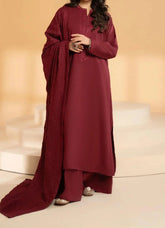 Grace W431- Embroidered 3pc marina dress with Embroidered marina shawl.