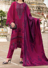 Grace S1381 - Embroidered 3pc Lawn Dress With Printed Lawn Dupatta.