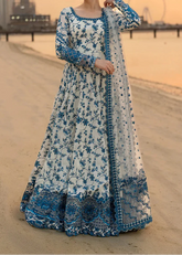 Grace S1493-Embroidered 3pc Lawn Dress With Printed Lawn Dupatta.