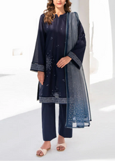 Grace S1193-Embroidered 3pc Lawn Dress With Printed Munar Dupatta.
