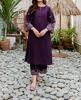 Grace Z-(S692)- Stitched Embroidered 2PC Lawn dress.