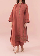 Grace S587-Embroidered 3pc Lawn dress with Embroidered chiffon dupatta.