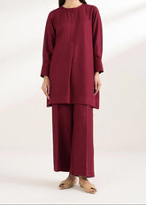 C-S 035- STITCHED 2PC DHANAK CO-ORD SET.