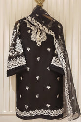 Grace S807-Embroidered 3pc organza dress with Embroidered organza duppata.