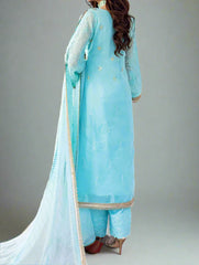 Ainaa – Embroidered Silk Net Unstitched 3Pc Suit