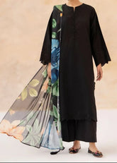 Grace Z-(S1489) - Stitched Embroidered 3pc CHIKANKARI Lawn Dress With Printed Lawn Dupatta.