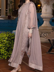 Rosy Brown – Embroidered Chiffon Unstitched 3Pc Suit
