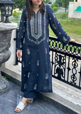 Grace Z - (S992)- Stitched Embroidered 2pc lawn dress.
