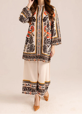 Grace W966- Digital Printed 2pc Karandi Dress.