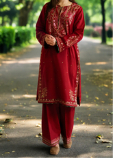 Grace W1023- Embroidered 2PC Khaddar Dress.