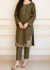 Grace W1022-Embroidered 2pc Marina Dress.
