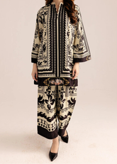 Grace W925 - Digital Printed 2pc Silk Dress.