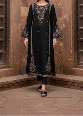Grace Z-(W309)- Stitched Embroidered 2pc Linen dress