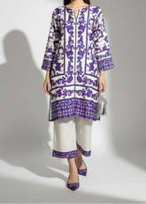 Grace W698 - Digital Printed 3pc Silk dress With Digital Printed Silk dupatta.