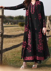 Grace Z-(S1457) - Stitched Embroidered 3pc CHIKANKARI Lawn Dress With Embroidered CHIKANKARI Chiffon Dupatta.