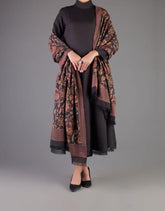 Sarinnah D23-Formal heavy Embroidered Karandi Shawl