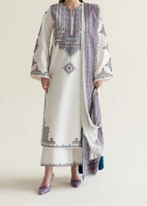 Grace S1425 - Embroidered 3pc Lawn Dress With Printed Lawn Dupatta.