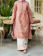 Grace Z(S1221)- Stitched Embroidered 3pc Lawn Dress With Printed Munar Dupatta.