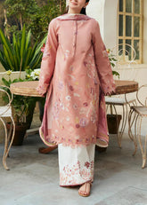 Grace S1221-Embroidered 3pc Lawn Dress With Printed Munar Dupatta.