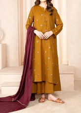 Grace Z-(W553)- Stitched Embroidered 3PC Marina Dress With Embroidered Marina Shawl.