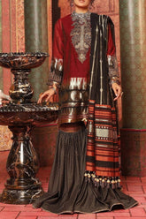 Grace S991- Embroidered 3pc lawn dress with Printed chiffon dupatta.