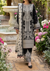 Grace S1147-Embroidered 3pc Lawn Dress With Embroidered Munar Net Dupatta.