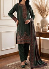 Grace S1153-Embroidered 3pc Lawn Dress With Printed Munar Dupatta.