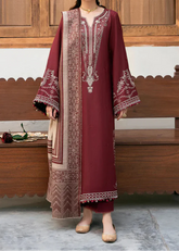 Grace S1309-Embroidered 3pc Lawn Dress With Printed Lawn Dupatta.