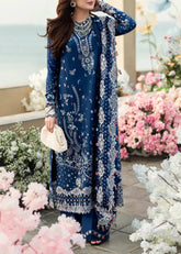 Grace S1239-Embroidered 3pc CHIKANKARI Lawn Dress With Embroidered CHIKANKARI Organza Dupatta.