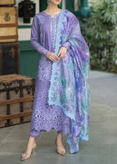 Grace Z-(S1113)- Stitched Embroidered 3pc CHIKANKARI Lawn dress with Printed Munar Dupatta.