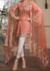 Grace S1246-Embroidered 3pc CHIKANKARI Lawn Dress With Embroidered Organza Dupatta.