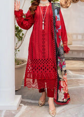 Grace S651-Embroidered 3pc Chickan lawn dress with Printed munar dupatta.