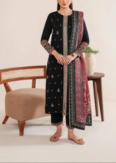 Grace S1080-Embroidered 3pc Lawn dress with Printed Munar Dupatta.