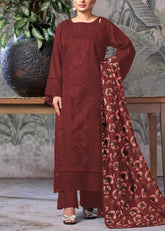 Grace S1195-Embroidered 3pc CHICKANKARI Lawn Dress With Printed Munar Dupatta.