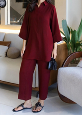 C-S 023- STITCHED 2PC DHANAK CO-ORD SET.