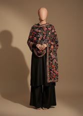 Sarinnah Premium D76-Luxury Formal Heavy Embroidered Karandi Shawl.