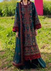Grace Z-(S1314) - Stitched Embroidered 3pc Lawn Dress With Embroidered Chiffon Dupatta.