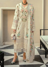 Grace Z-(S1315)- Stitched Embroidered 3pc Lawn Dress With Embroidered Organza Dupatta.