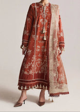 Grace S1330-Embroidered 3pc Lawn Dress With Printed Lawn Dupatta.