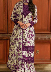 Grace S1336 - Printed & Embroidered 3pc Lawn Dress With Embroidered Chiffon Dupatta.