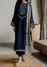 Grace S1340-Embroidered 3pc Lawn Dress With Printed Lawn Dupatta.
