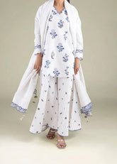 Grace Z-(S1485) - Stitched Embroidered 3pc Lawn Dress With Printed Lawn Dupatta.