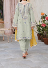 Grace S1619 - Embroidered 3pc Lawn Dress With Printed Chiffon Dupatta.
