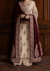 Grace W1040 - Embroidered 3pc Marina Dress With Embroidered Marina Shawl.