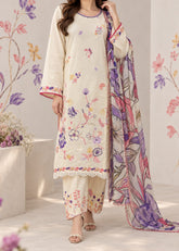 Grace S1625 - Embroidered 3pc Lawn Dress With Printed Chiffon Dupatta.